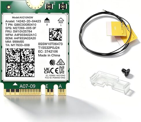 AX210 WiFi 6E M.2 2230 Card with Bluetooth 5.4 Included WiFi Antennas in Saudi Arabia