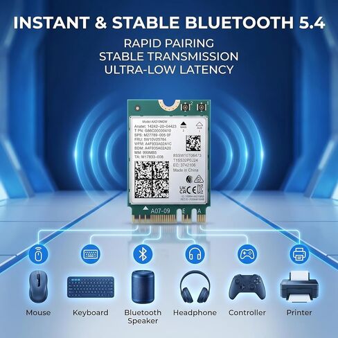 AX210 WiFi 6E M.2 2230 Card with Bluetooth 5.4 Included WiFi Antennas in Saudi Arabia