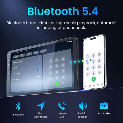 Android 13 Car Radio for Ford Escape 2013-2019 – 9" HD Touch Screen Stereo [4-Core +64GB] with Wireless CarPlay & Android Auto, GPS Navigation, WiFi, Bluetooth, DSP, SWC, Backup Camera in Saudi Arabia