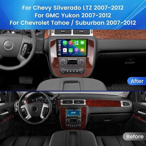 2GB+32GB Android 13 Car Radio for GMC Yukon Chevy Tahoe Suburban 2007-2013 9 Inch IPS Touch Screen with Wireless Carplay Android Auto Bluetooth GPS WiFi Backup Camera DSP SWC in Saudi Arabia