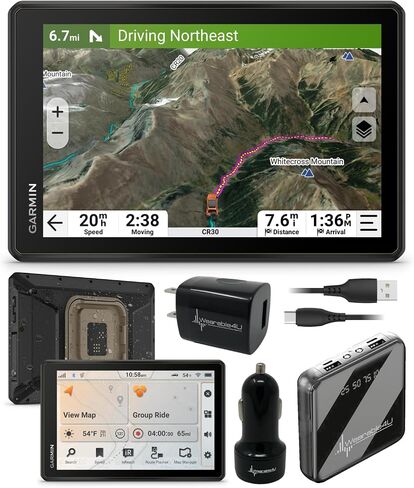 Garmin Tread 2 Overland Edition – 8" All-Terrain GPS Navigator for Off-the-Grid Travels with Turn-by-Turn Trail Navigation, Topo & Satellite Maps, Weather, Group Ride + Wearable4U Power Pack Bundle in Saudi Arabia