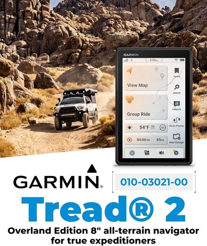 Garmin Tread 2 Overland Edition – 8" All-Terrain GPS Navigator for Off-the-Grid Travels with Turn-by-Turn Trail Navigation, Topo & Satellite Maps, Weather, Group Ride + Wearable4U Power Pack Bundle in Saudi Arabia