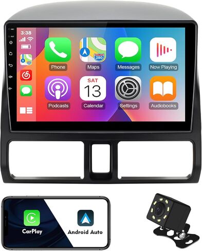 9-inch Android 12 Double Din Car Stereo for Honda CR-V 2002-2006 IPS Touchscreen Screen Car Radio with Carplay & Android Auto Support Backup Camera GPS FM Navi BT SWC in Kuwait