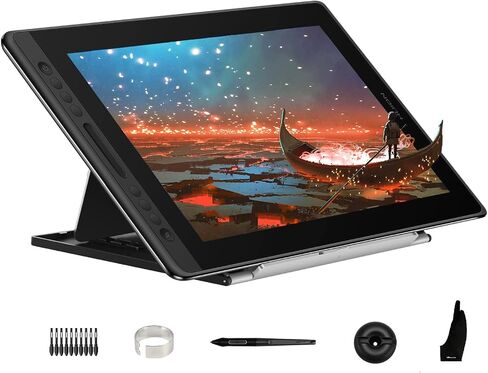 تابلت الرسم HUION Kamvas Pro 16 بشاشة، 120% sRGB، شريط لمس، 15.6 بوصة in Kuwait