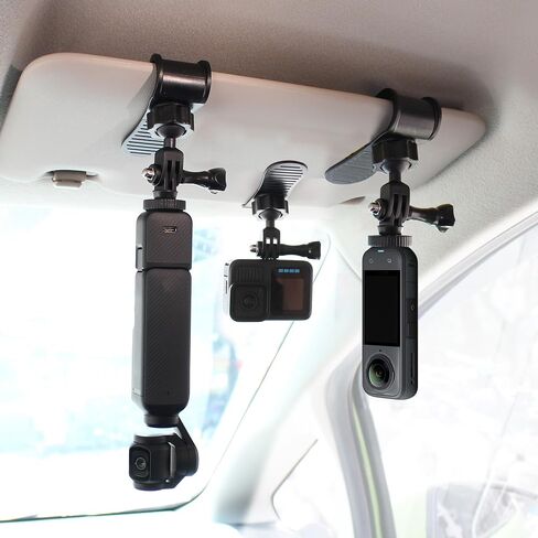 GEPULY Car Sun Visor Clip Mount for GoPro Insta360 DJI AKASO Action Cameras in Saudi Arabia