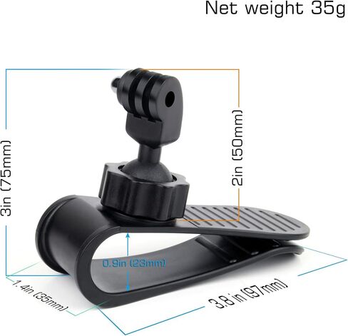 GEPULY Car Sun Visor Clip Mount for GoPro Insta360 DJI AKASO Action Cameras in Saudi Arabia