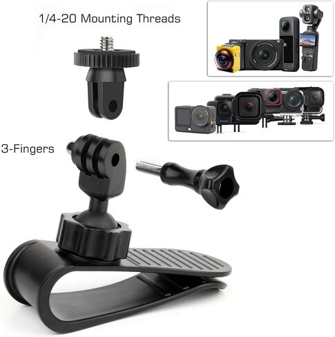 GEPULY Car Sun Visor Clip Mount for GoPro Insta360 DJI AKASO Action Cameras in Saudi Arabia