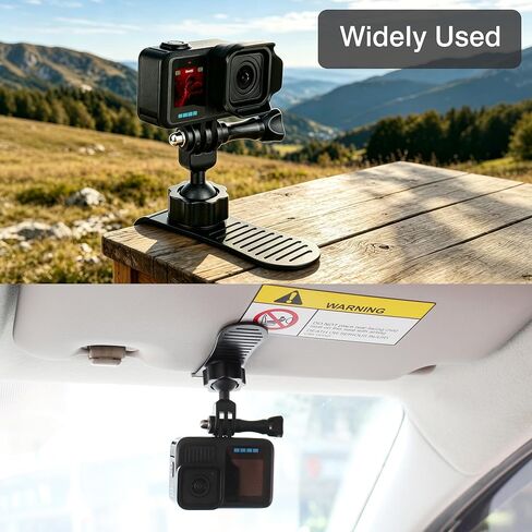 GEPULY Car Sun Visor Clip Mount for GoPro Insta360 DJI AKASO Action Cameras in Saudi Arabia