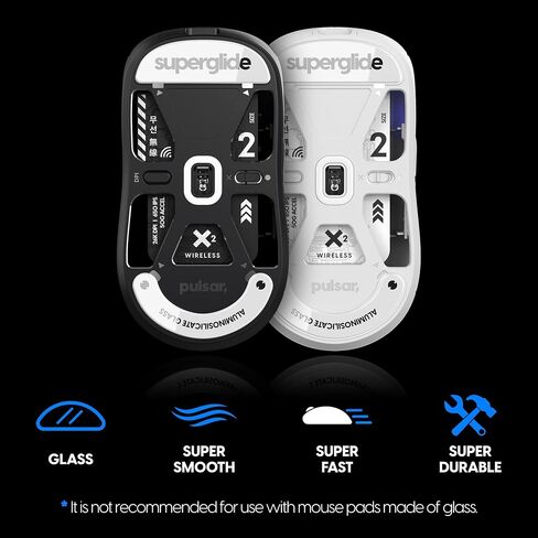 Pulsar Gaming Gears Superglide Type-S Mouse Skates for X2, White in Saudi Arabia