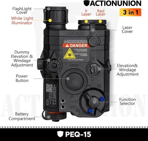 ACTIONUNION Airsoft PEQ-15 Laser and Light Combo in Saudi Arabia