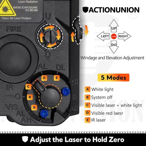 ACTIONUNION Airsoft PEQ-15 Laser and Light Combo in Saudi Arabia