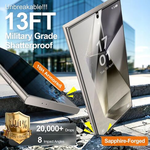 MOHAVE عبوتان من واقي شاشة الخصوصية المضاد للانعكاس لهاتف Samsung Galaxy S24 Ultra [رقم 1 مقاوم للكسر] زجاج مقوى مضاد للتجسس 10 ساعات 24Ultra 6.8 بوصة [سهل التركيب] فتح بصمة الإصبع بالموجات فوق الصوتية بنسبة 100% in Kuwait