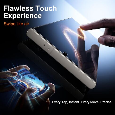 MOHAVE عبوتان من واقي شاشة الخصوصية المضاد للانعكاس لهاتف Samsung Galaxy S24 Ultra [رقم 1 مقاوم للكسر] زجاج مقوى مضاد للتجسس 10 ساعات 24Ultra 6.8 بوصة [سهل التركيب] فتح بصمة الإصبع بالموجات فوق الصوتية بنسبة 100% in Kuwait