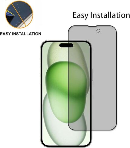 2-2 Pack Privacy Screen Protector Designed For iPhone15 Plus Anti Spy Private Tempered Glass Film 2-Pack Camera Lens Protector Film 2-Pack Pack Privacy in Kuwait