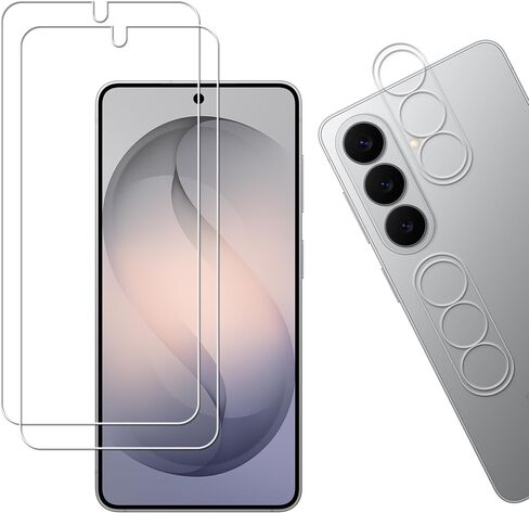 Designed For Samsung Galaxy S26 Tempered Glass Screen Protector 2-Pack Camera Lens Protector Film 2-Pack in Kuwait