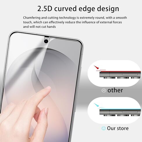 Designed For Samsung Galaxy S26 Tempered Glass Screen Protector 2-Pack Camera Lens Protector Film 2-Pack in Kuwait