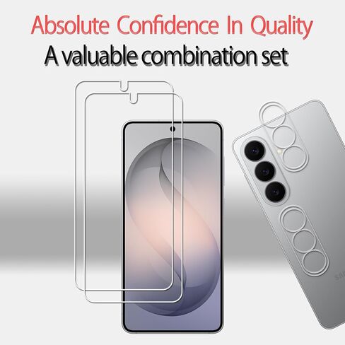 Designed For Samsung Galaxy S26 Tempered Glass Screen Protector 2-Pack Camera Lens Protector Film 2-Pack in Kuwait
