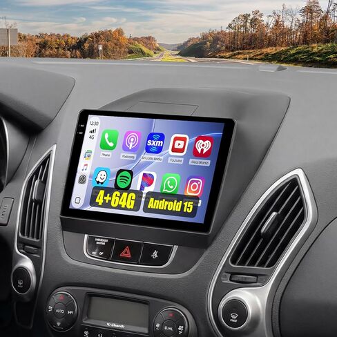4+64G 10'' Android 15 Car Stereo for Hyundai Tucson IX35 2010-2015 in Kuwait