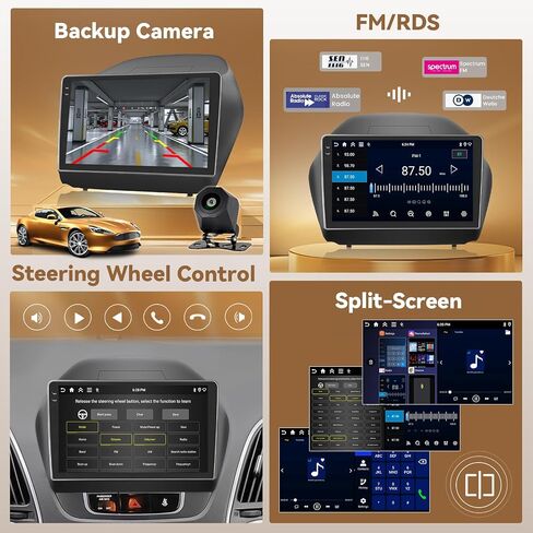 4+64G 10'' Android 15 Car Stereo for Hyundai Tucson IX35 2010-2015 in Kuwait