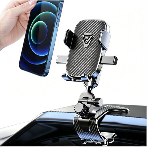 2026 Upgraded Car Phone Holder,360° Rotatable Clip on Phone Holder for Car Dashboard,Rearview Mirror,Sun Visor,Multi-Function Cars Phones Mount for All 4"-7" Smartphones in Saudi Arabia