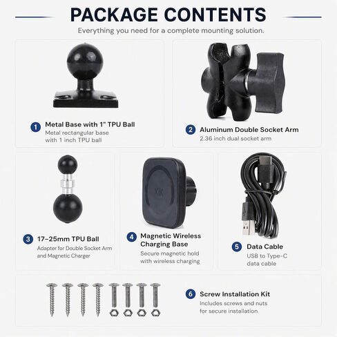 xik 15W Magnetic Wireless Charging Phone Holder Mount for Car/Truck/Boat in Saudi Arabia