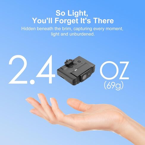 Drift X5 Mini 4K Wearable Camera, Hands-Free POV Video Camera with Voice Control, 140° Wide Angle, EIS Stabilization Camcorder, Lightweight Baseball Cap Design for Vlogging, Travel, DIY, Training in Saudi Arabia