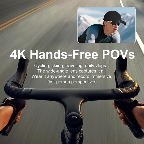 Drift X5 Mini 4K Wearable Camera, Hands-Free POV Video Camera with Voice Control, 140° Wide Angle, EIS Stabilization Camcorder, Lightweight Baseball Cap Design for Vlogging, Travel, DIY, Training in Saudi Arabia