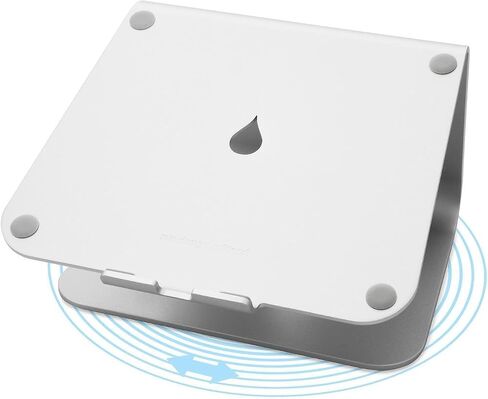 HomeStock Laptop Stand for Desk - Ergonomic Aluminum Computer Riser for MacBook & PC - Silver in Saudi Arabia