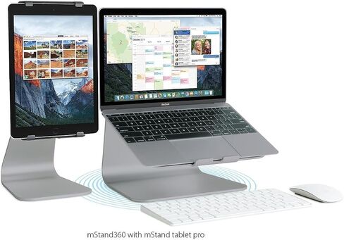HomeStock Laptop Stand for Desk - Ergonomic Aluminum Computer Riser for MacBook & PC - Silver in Saudi Arabia