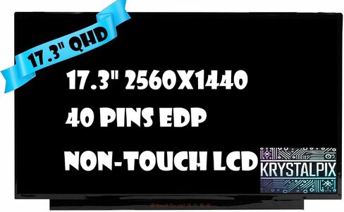 New KrystalPix LCD Display FITS- Replacement LCD for M57128-001 HP LCD Raw Panel 17.3" Qhd Ag Uwva 165Hz Omen 17-CK1020NR Non-Touch Screen LCD Display Panel (165 HZ) in Saudi Arabia