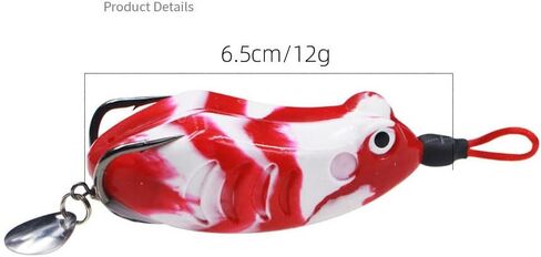3pcs Topwater Frog Fishing Lures 65mm12g Soft Surface Decoys Fishing Soft Jump Frog Lure Fishing Bait Lure with Blood Trough Hook Top Water Lure in Kuwait
