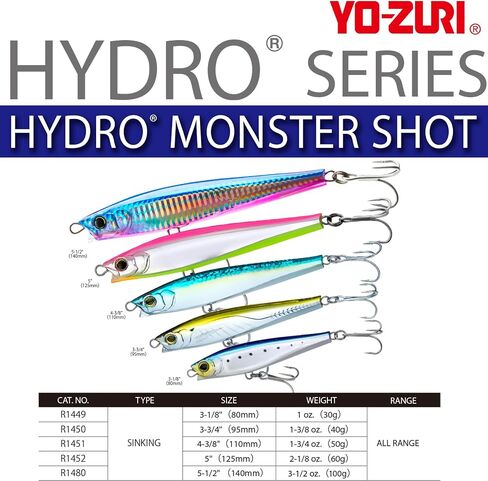 Yo-Zuri R1452-HAJ: Hydro Monster Shot (S) 125Mm 5", Bronze in Kuwait