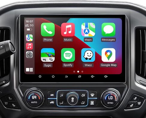 11“ Car Radio Stereo for Chevy Silverado 2014-2018 GMC Upgrade 5G WiFi 4+64G Wireless Carplay/Android Auto/GPS/Bluetooth/FM Radio/1080P SWC in Saudi Arabia