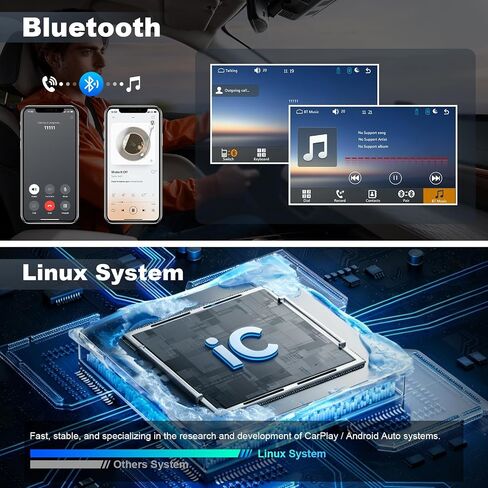 9-inch Linux Car Stereo for Toyota Corolla EX 2005-2012 IPS Touchscreen Screen Car Radio with Carplay & Android Auto Support Aftermaket Camera FM Bluetooth SWC in Kuwait