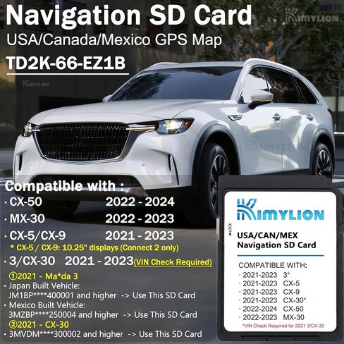 Navigation SD Card for Select 2021-2024 Mazda, TD2K66EZ1B, USA/CAN/MEX Maps in Saudi Arabia