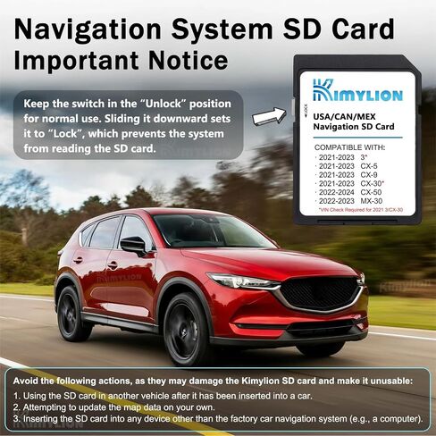 Navigation SD Card for Select 2021-2024 Mazda, TD2K66EZ1B, USA/CAN/MEX Maps in Saudi Arabia