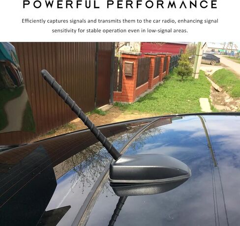 Car Spiral Antenna, 7 Inch Flexible PVC Rubber Auto Antenna Mast with Threaded Adapters, Waterproof Antenna Replacement for Most Sedans SUVs Trucks, Car Accessories in Saudi Arabia