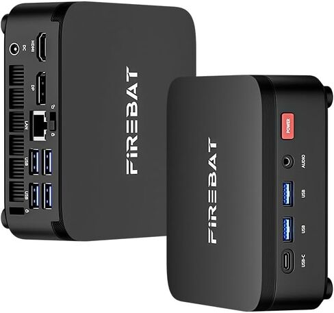 FIREBAT Mini PC AMD Ryzen5 7430U (up to 4.3GHz), LAN/Wi-Fi 6/BT 5.2, Type-C/HDMI/DP, 4K @60Hz Support, 16GB LPDDR4, 512GB SSD (Expandable),Silent,Use in Education, Office, and Home Entertainment【R3】 in Saudi Arabia