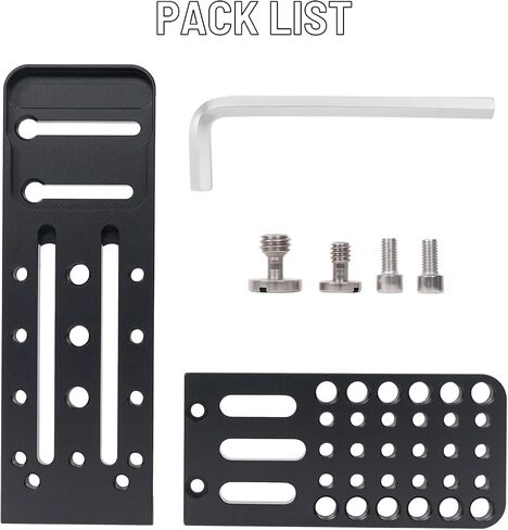 DSLR Camera L Bracket Vertical Horizontal Switching Tripod Quick Release Plate with 3/8" 1/4" Screw Hole Compatible with Sony Canon Nikon Bmpcc DJI/Zhiyun Gimbal Tripod Monopod in Kuwait
