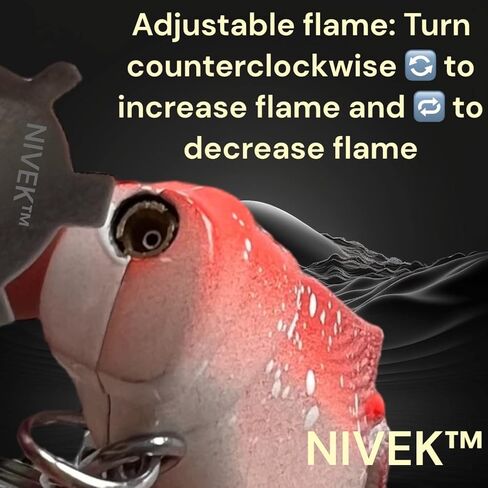 NIVEK Crab Claw Keychain Lighter – Orange Metal, Refillable, Adjustable Flame, Realistic Seafood Novelty Gift for Ocean & Crab Lovers in Kuwait
