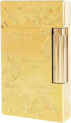 Classic Brass Lighter with Clear Ping Sound, Soft Flame Adjustable, Refillable Butane Lighter, Vintage Gift for Men Dad Husband Boyfriend (Gold) in Saudi Arabia