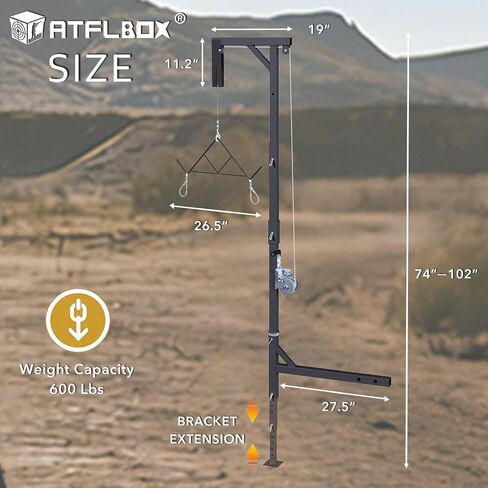 ATFLBOX Portable 600 Lbs Capacity Hitch Mount Game Hoist for Truck in Saudi Arabia