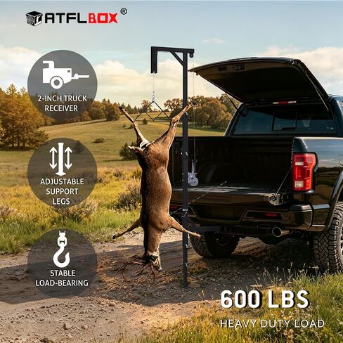 ATFLBOX Portable 600 Lbs Capacity Hitch Mount Game Hoist for Truck in Saudi Arabia