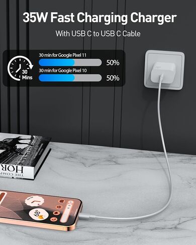 Pixel 11 10 9 8 7 6 5 Charger Fast Charging, 35W Fast USB C Charger Block in Saudi Arabia