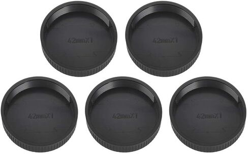 5PCS Camera Rear Lens Cover, Camera Lens Cover, Reusable Plastic Rear Lens Cap Cover Fits for M42 Camera, Black in Kuwait