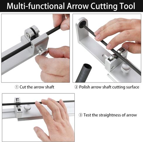 Archery Arrow Shaft Cutter Tools Arrow Spinner Tester Arrow Shaft Grinder Burr Polisher Arrow Shaft Straightness Tester Multifunctional Repair Tool Archery Arrow DIY Tools in Kuwait