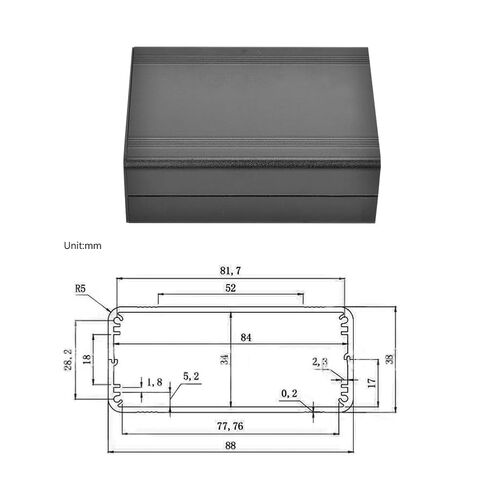 Aluminum Alloy DIY Sandblast Enclosure High Durability Electronic Protection Case for Decoders, Controllers, DIY, 1.5 X 3.46 X 4.33in in Kuwait