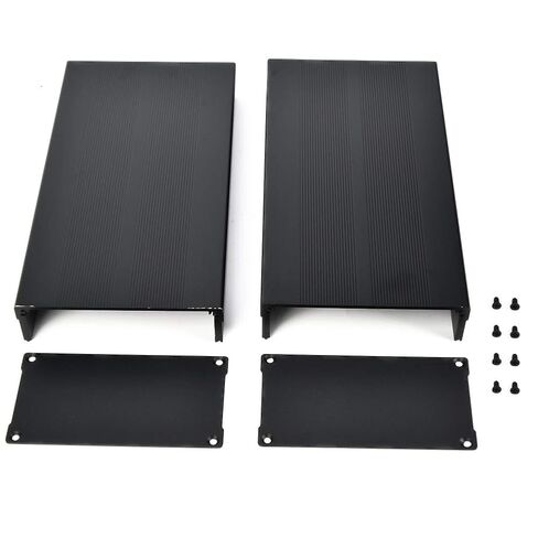 Aluminum Alloy DIY Electronic Protection Enclosure Case Black Heat Dissipation Shielding Signal 55 x 106 x 200mm in Saudi Arabia