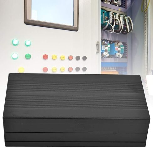 Aluminum Alloy DIY Electronic Protection Enclosure Case Black Heat Dissipation Shielding Signal 55 x 106 x 200mm in Saudi Arabia