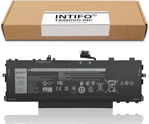 59.6Wh GHJC5 Laptop Battery Compatible with Dell Latitude 9420 9430 Latitude 9420 2-in-1 9430 2-in-1 Series 0JJ4XT JJ4XT 0VTH85 VTH85 3VV58 06VJ1F 6VJ1F 09YD1V 9YD1V [11.55V 4900mAh 3-Cell] in Kuwait